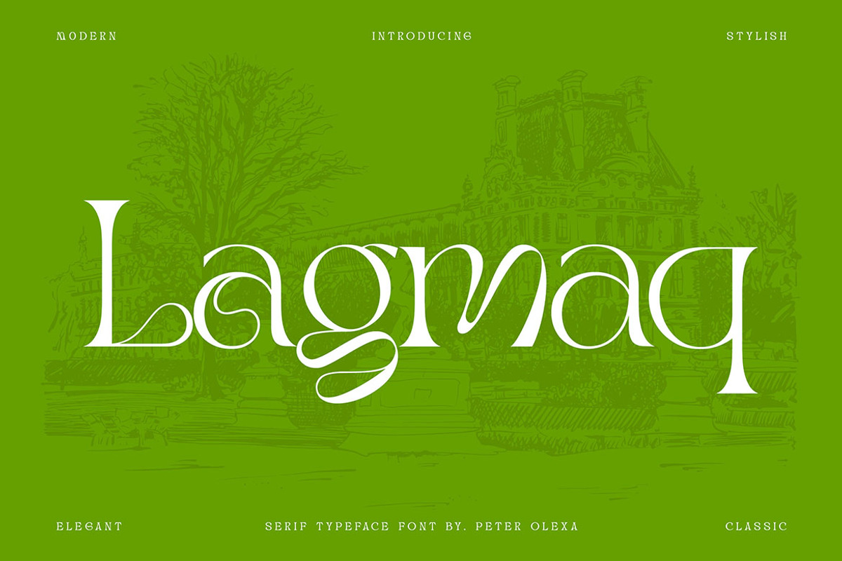 Lagmaq Unique Serif Font, a Serif Font by Cruzine (Photo 8 of 8)