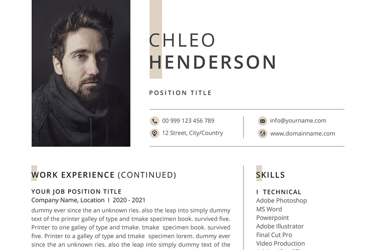 Resume/CV, a Resume Template by Creatune (Photo 5 of 6)