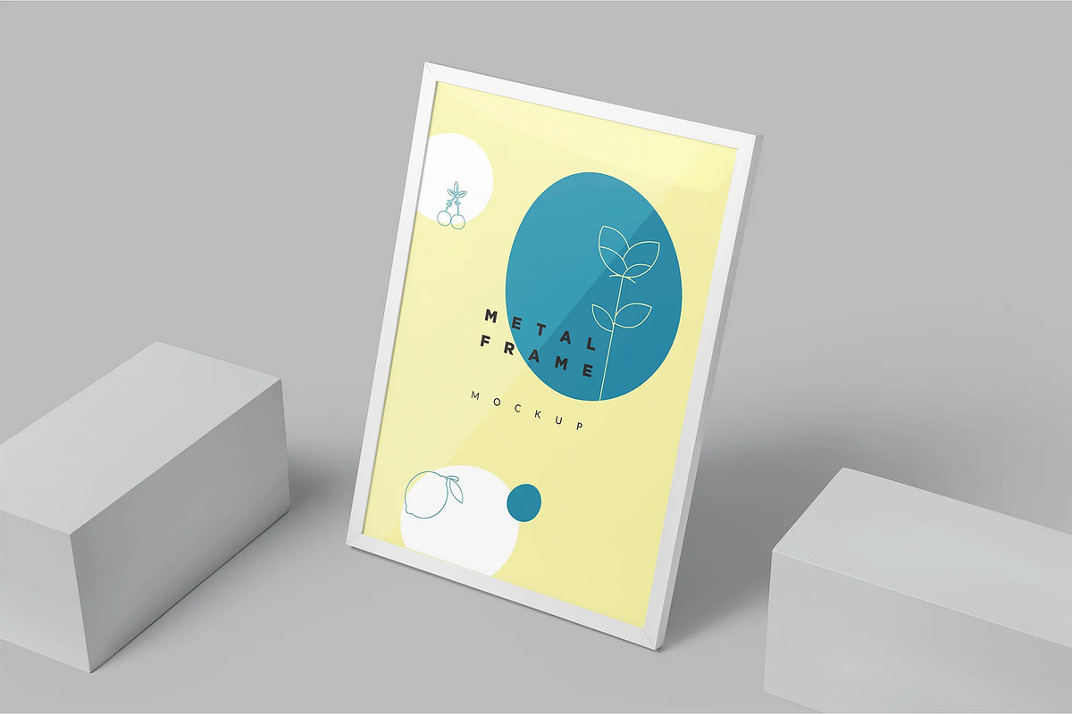 A4 Size Thin Metal Frame Mockups, an Advertising Mockup by megostudi0 (Photo 3 of 6)