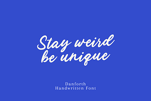 Danforth Handwritten Font