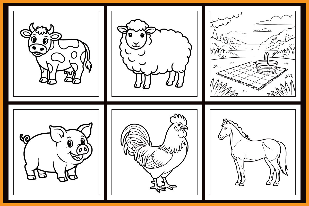 Comfy Farm Bold & Easy Coloring Book, a Pattern Graphic by protabsorkar11 (Photo 2 of 5)