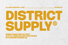 District Supply – Urban Display Font