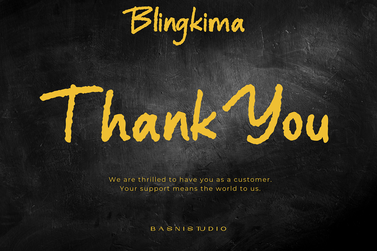 Blingkima– Handwritten Font, a Handwritten Font by Basnistudio (Photo 10 of 10)