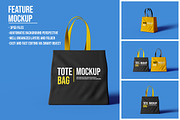 3 Totebag Mockup Sets, a Bottom Mockup by LOGTURNAL (Thumbnail 1 of 4)