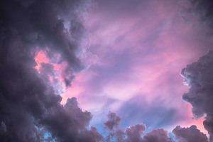 Beautiful clouds containing dramatic sky, colorful sky, and evening