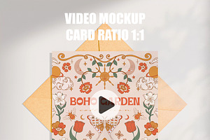 Square Card 1:1, Video Mockup