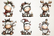 Christmas Unicorn Clipart, an Illustration by RobertsArt (Thumbnail 4 of 7)