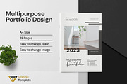 Multipurpose Portfolio Design, a Brochure Template by Graphic Template (Thumbnail 1 of 13)
