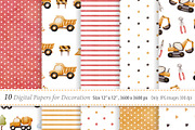 Construction Vehicle Clipart, a Transportation Illustration by TitaLivingArt (Thumbnail 7 of 10)
