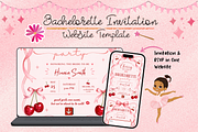 Cherry on Top Hen Party RSVP Website, a Social Media Template by bellaROSEworkshop (Thumbnail 3 of 5)