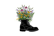 Floral Boot Silhouette Bundle, an Illustration by Gaye Art (Thumbnail 3 of 31)