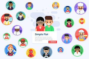 Simple Flat Vector Characters