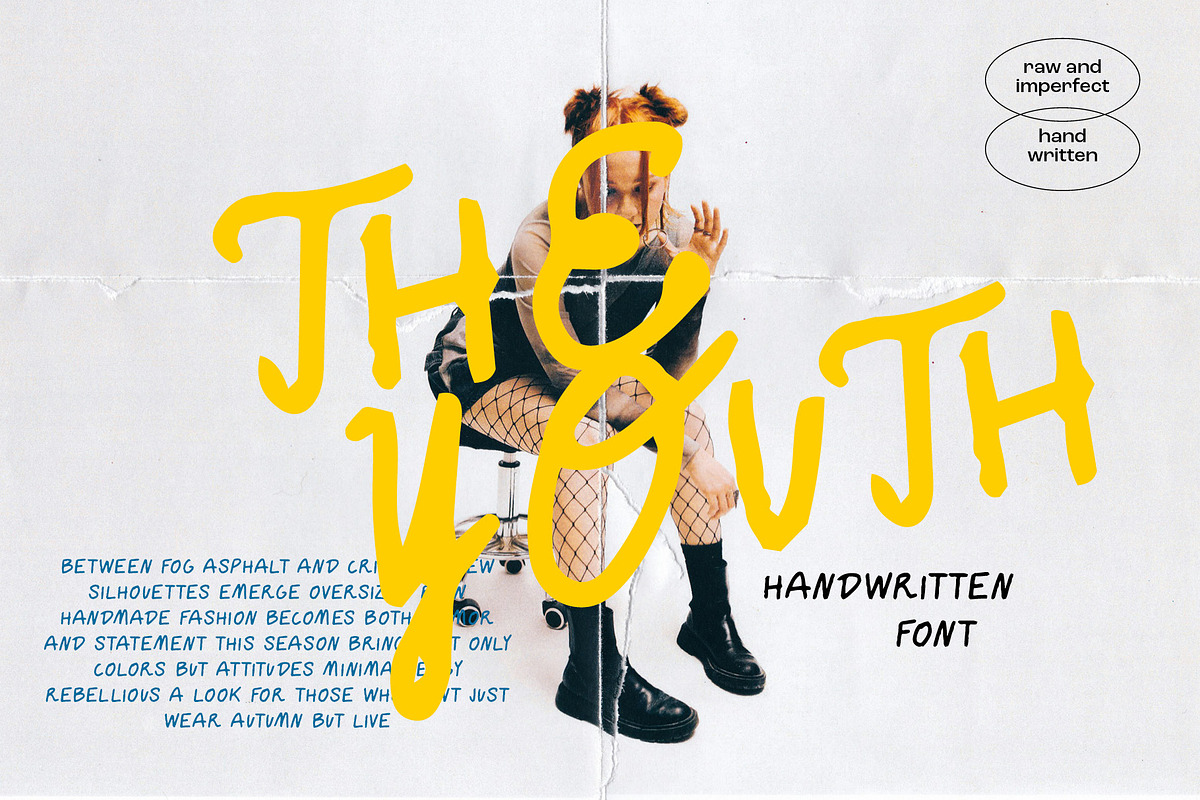 The Youth. RAW Handwritten Font, a Handwritten Font by dicreate (Photo 10 of 14)
