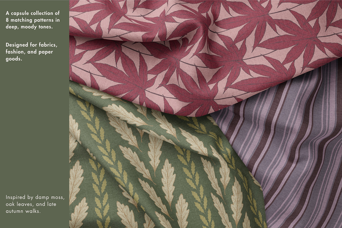 Hand-drawn fall botanical patterns, a Pattern Graphic by Enia Grace (Photo 2 of 12)