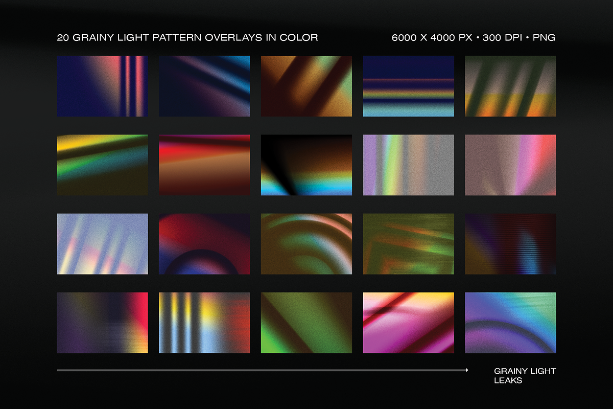 Grainy Light Leak Overlays, a Texture Graphic by The Fake PNG (Photo 2 of 8)