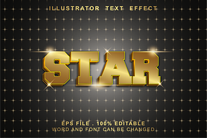 Star Text Effect Editable