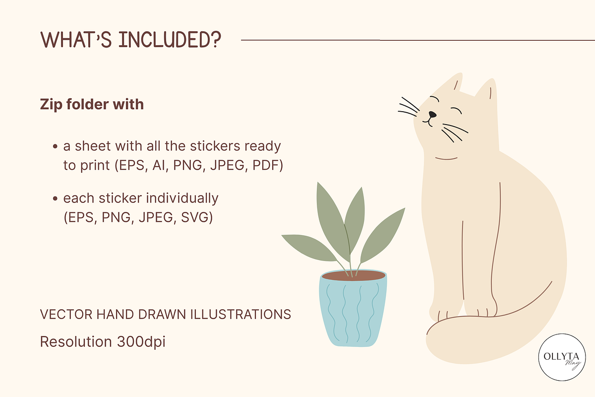 Autumn Stickers with Cats, an Object Graphic by Ollyta May (Photo 2 of 7)