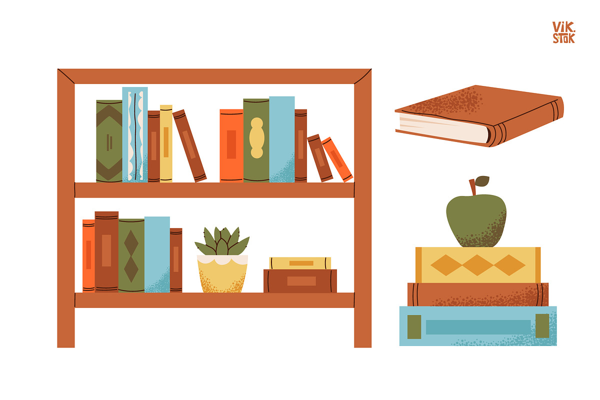 Stacks of books and textbooks, an Education Illustration by vik.stock (Photo 5 of 8)