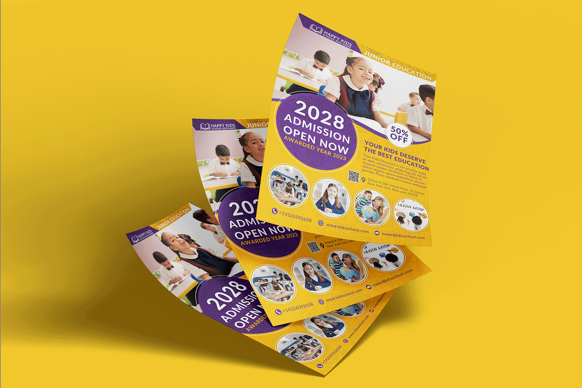 Kids Education Flyer, a Flyer Template by Ample Rising