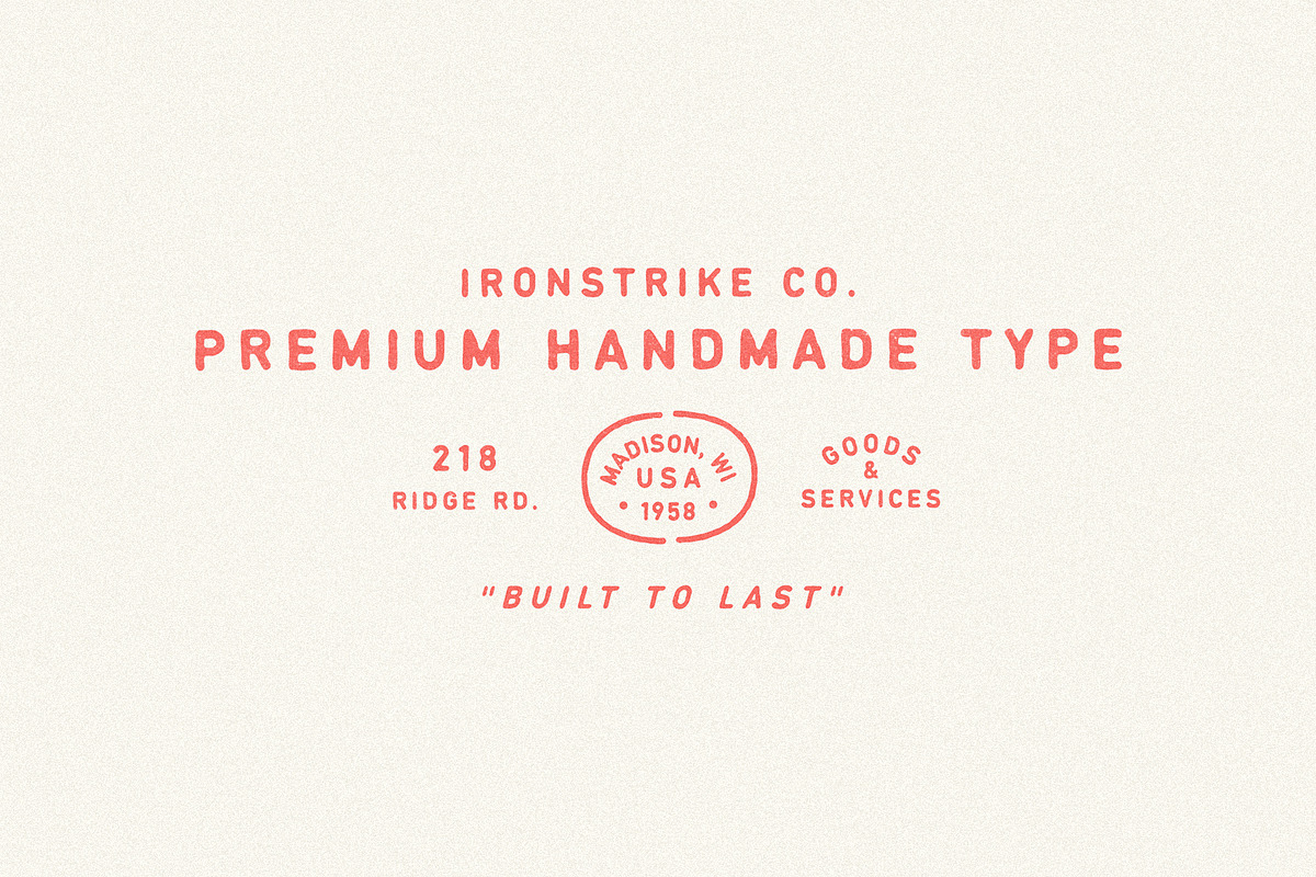 Ironstrike | Hand Drawn Sans Serif, a Sans Serif Font by Max Lockwood (Photo 3 of 15)