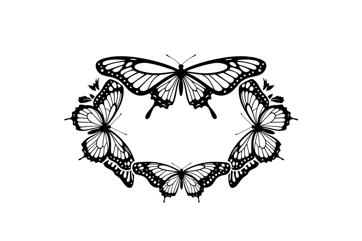 Butterfly Floral Vintage Frame Bundl, an Illustration by Creativeshirt (Photo 50 of 51)