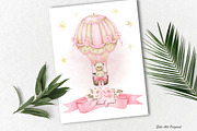 Teddy bear,bunny, hot air balloons., an Animal Illustration by Solo Art Original (Thumbnail 8 of 8)