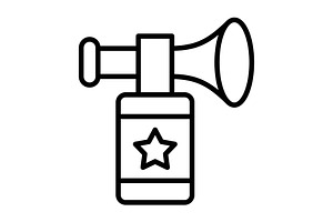 Air Horn Line Icon, an Icon by Pexelpy