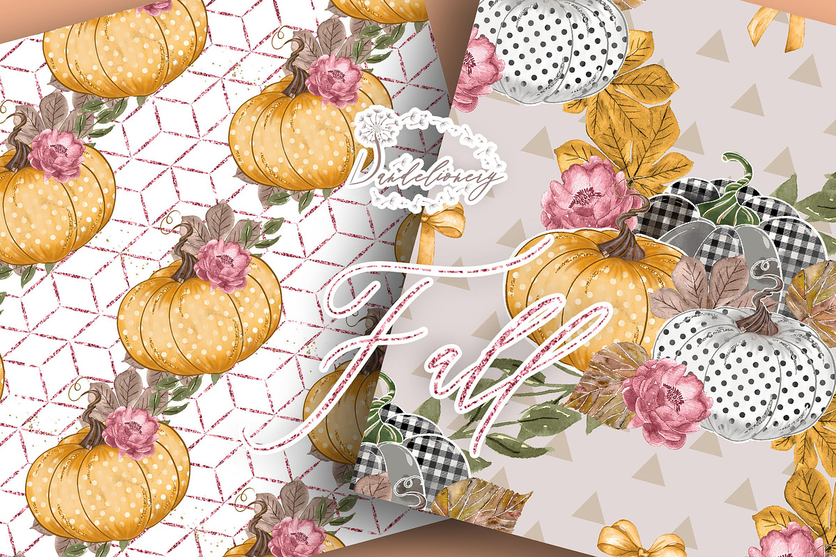 Fall digital paper pack, a Pattern Graphic by designloverstudio