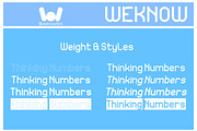 Thinking Numbers font, a Sans Serif Font by weknow (Thumbnail 7 of 8)