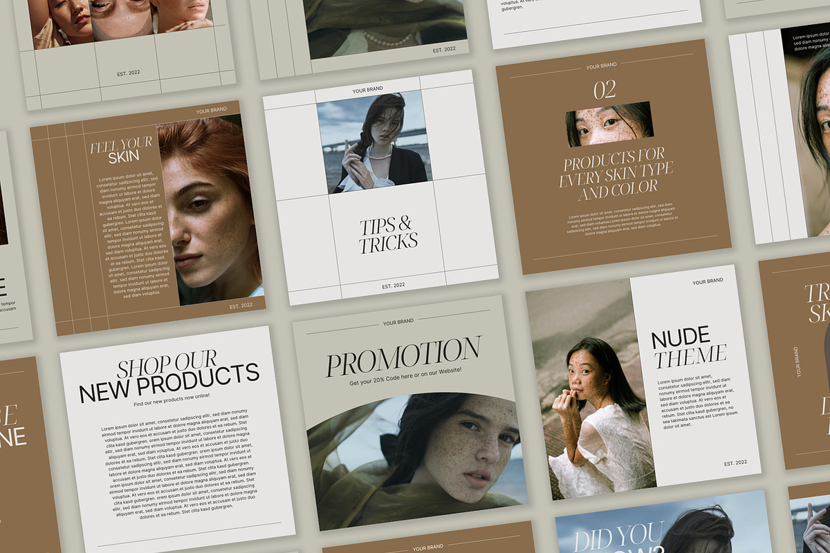 Instagram SocialMedia CANVA Skincare, a Social Media Template by Vermeulen Design Studio (Photo 4 of 6)