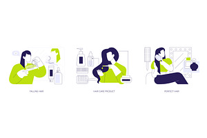 Hair care isolated cartoon vector, a Person Illustration by Visual Generation