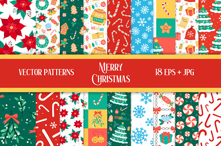 Christmas Vector Patterns Collection