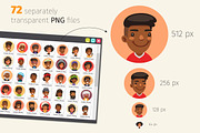 African American Round Avatars, an Emoji Icon by Voysla's Shop (Thumbnail 3 of 4)