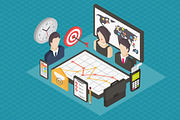 Isometric business icons, an Icon by Yapanda (Thumbnail 2 of 3)