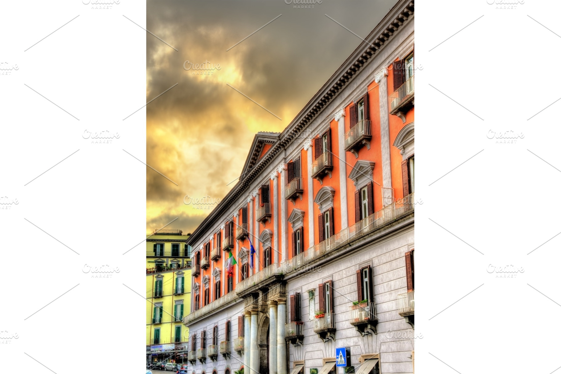 View of Palazzo della Prefettura in Naples, an Architecture Photo by Leonid Andronov