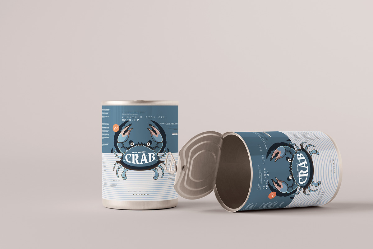 Aluminum Food Can Mockups - Large, a Cups & Container Mockup by pmvch (Photo 25 of 31)