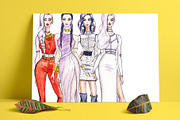 Fashion Girls, a Decorative Illustration by zaksheuskaya (Thumbnail 3 of 5)