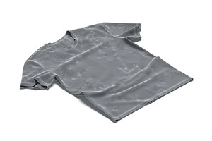 Flat Lay T-shirt Wrinkled 3D Model