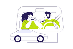 Having lunch isolated cartoon vector, a Person Illustration by Visual Generation