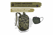 Camo Brushes for Procreate, a Brush Add-On by Mano + Machine (Thumbnail 1 of 4)