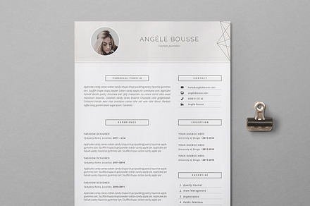 Stylish Resume Template / Angéle