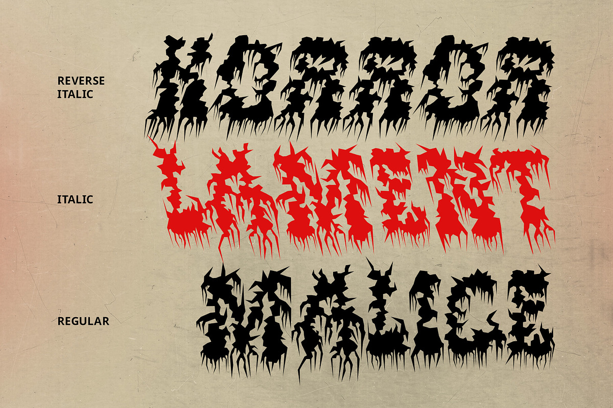 CS Cannibal – Black Metal Font, a Blackletter Font by Craft Supply Co. (Photo 4 of 8)