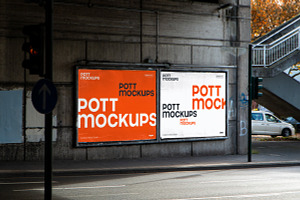german 18/1 billboard mockup urban