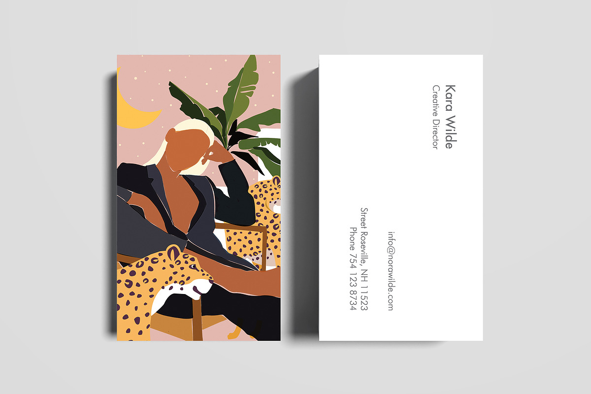 Girl Boss Business Card Template, a Business Card Template by The Wall Art Mockup Shop (Photo 2 of 2)
