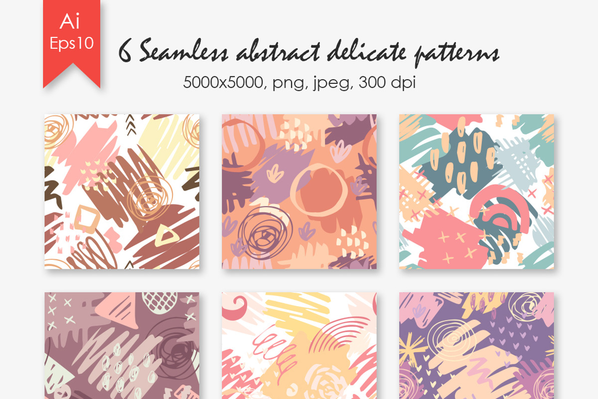 Abstract patterns. Hand drawn, a Pattern Graphic by JuliaBadeeva