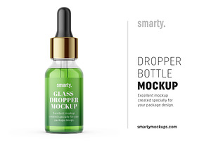 Glass Dropper Bottle Mockup