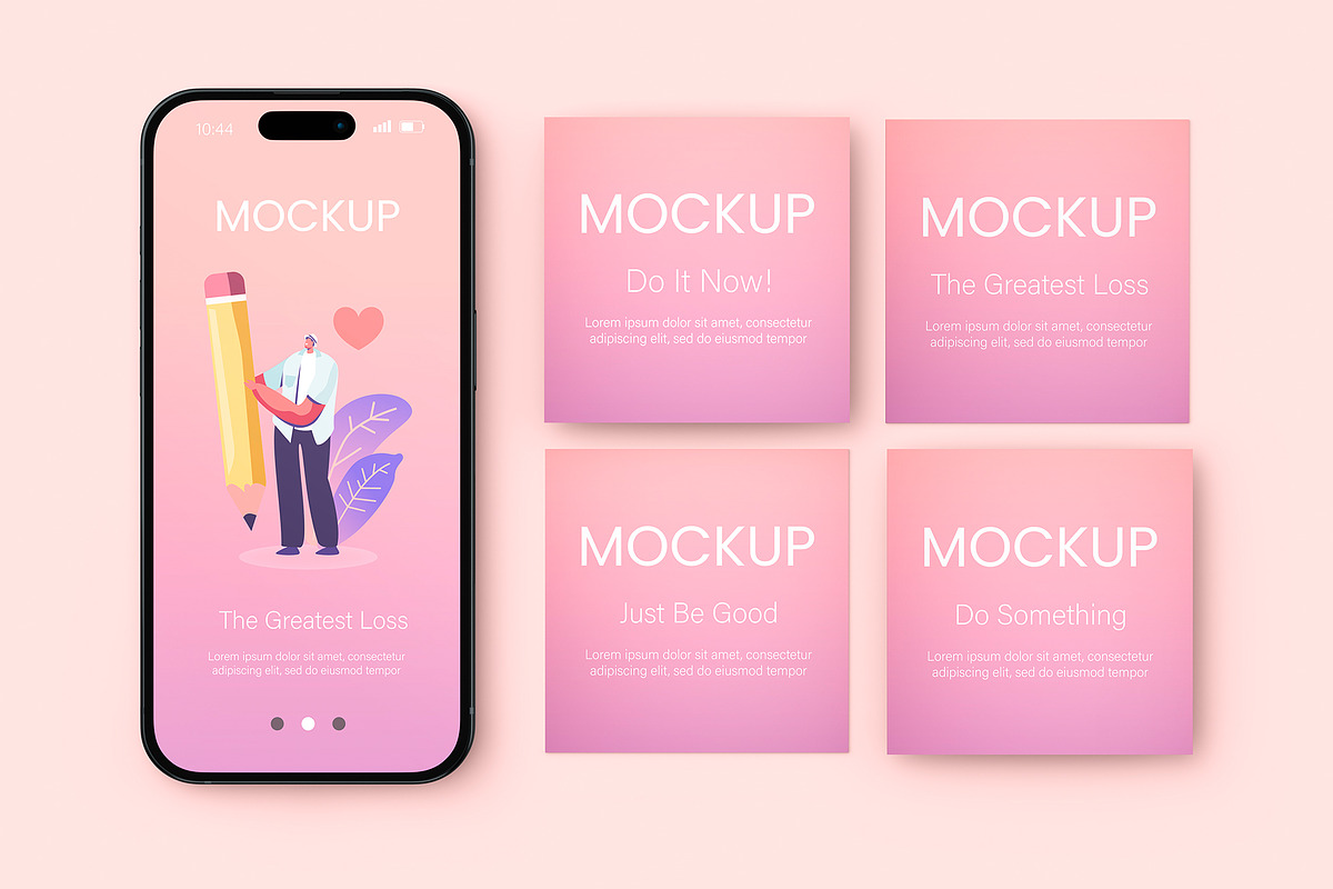 Phone Screen Mockup Set, an iPhone Mockup by ForgeDesign (Photo 10 of 13)