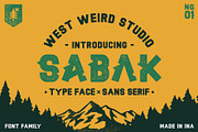 SABAK Sans Serif Style, a Sans Serif Font by West Weird (Thumbnail 1 of 9)