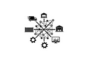 Logistics Hub Silhouette Set, a Graphic by hafijul (Thumbnail 11 of 14)