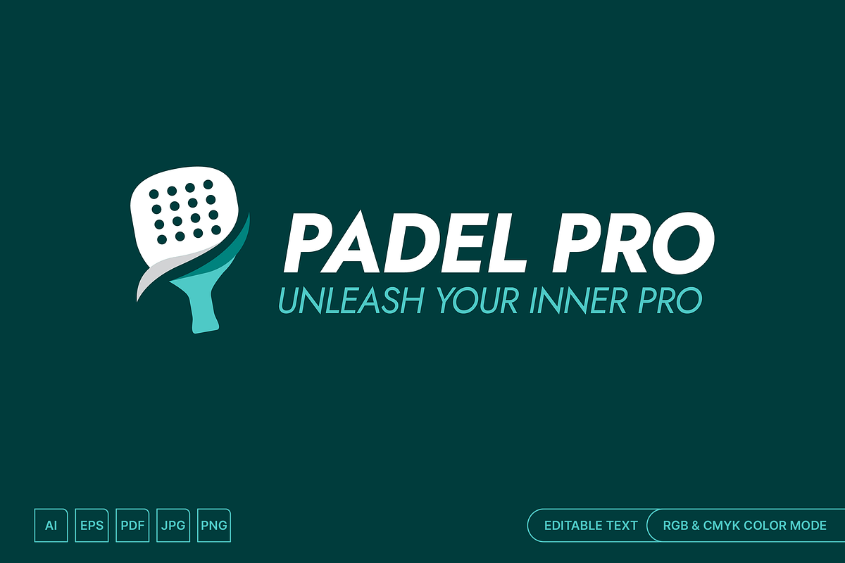 Padel Pro Logo Premium Athletic Logo, a Branding & Logo Template by muhisya